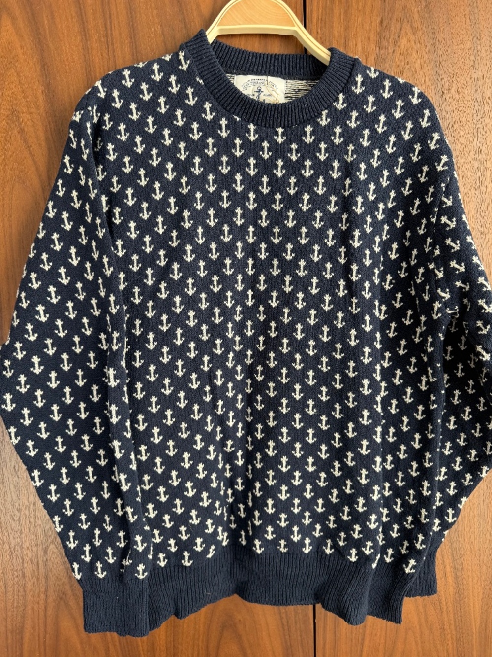 Kiel James Patrick Anchor Birdsview Navy/White Sweater Size Large Unisex
